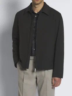Clearance Brioni Performa shirt collar blouson Midnight Blue