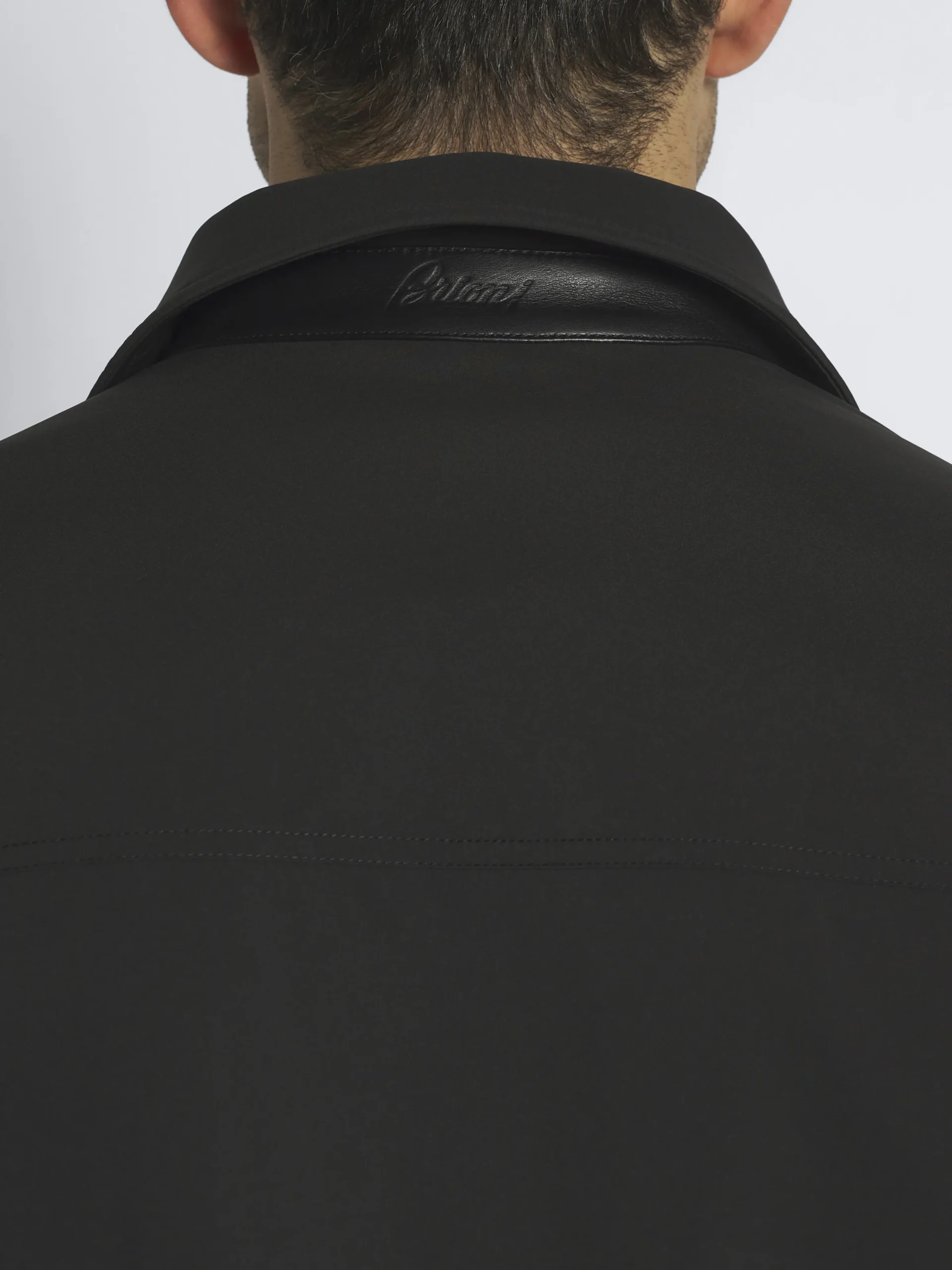 Clearance Brioni Performa shirt collar blouson Midnight Blue