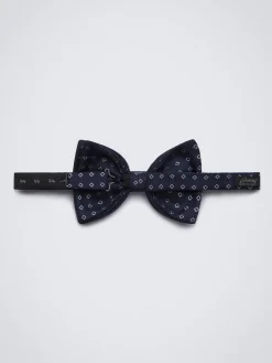 Best Brioni silk bow tie Midnight Blue
