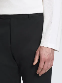 Outlet Brioni Midnight blue stretch cotton gabardine Journey trousers