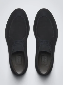 Fashion Brioni suede Journey desert boots Midnight Blue