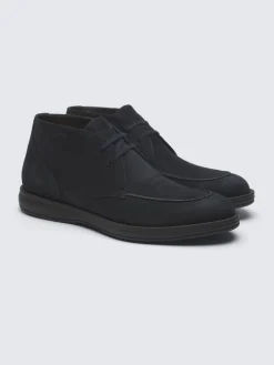 Fashion Brioni suede Journey desert boots Midnight Blue