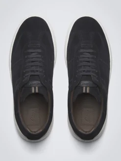 Outlet Brioni suede Olympia sneakers Midnight Blue