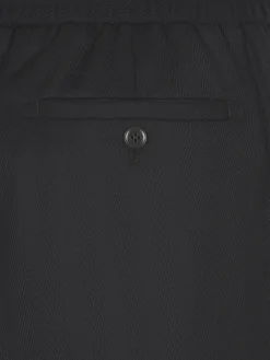 Best Brioni Super 180's herringbone wool Torino trousers Midnight Blue