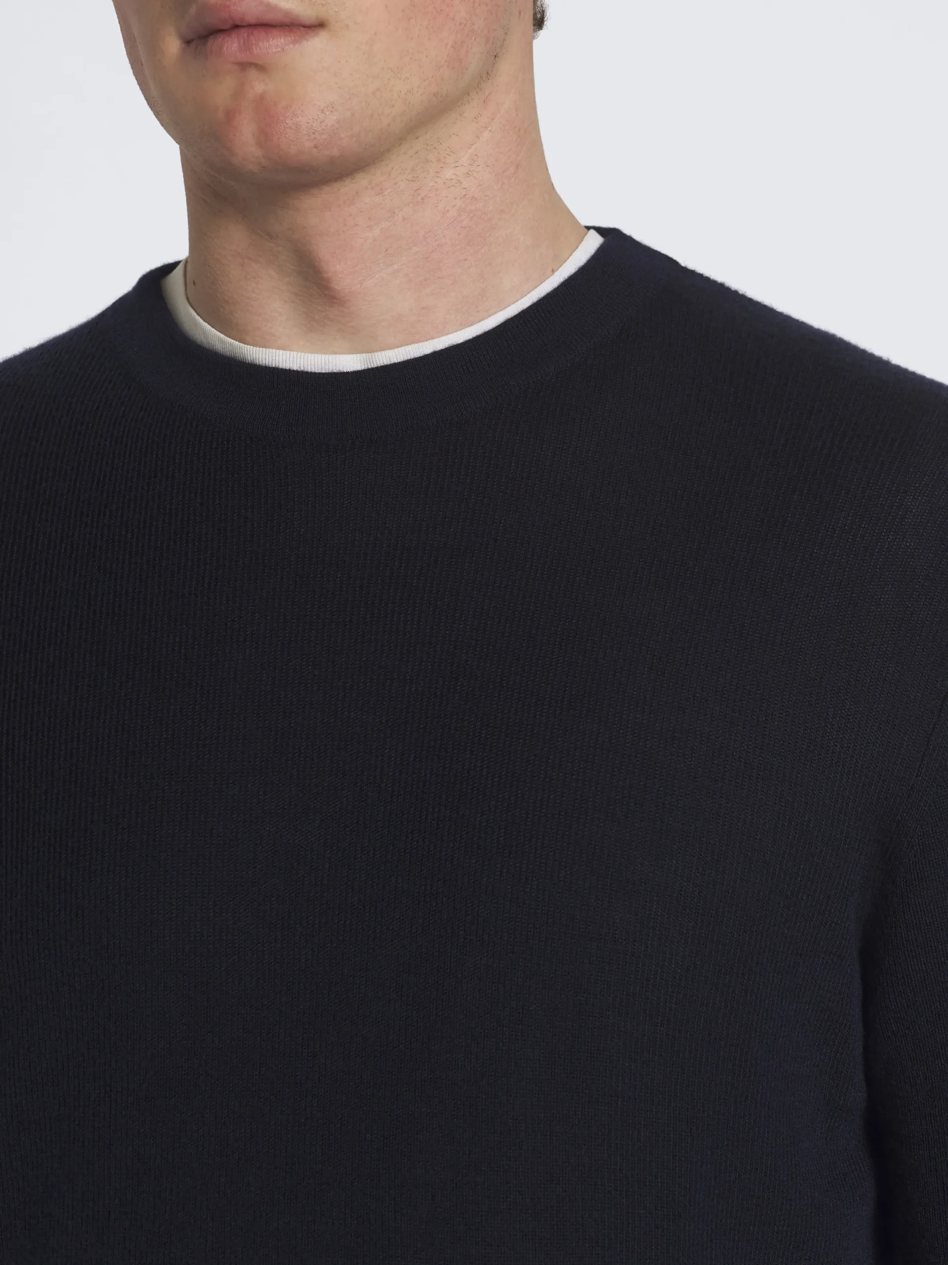 Best Brioni vicuña and cotton crewneck sweater Midnight Blue