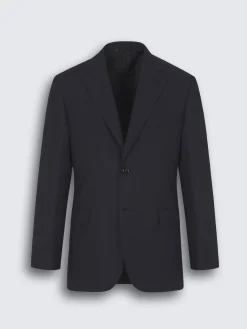 Online Brioni Navy and royal blue hopsak wool, cashmere and silk Ravello jacket Navy blue