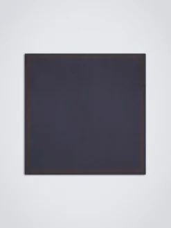 Sale Brioni and dark brown silk pocket square Navy blue