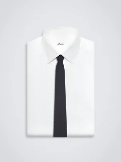 Hot Brioni cashmere blend tie Navy blue