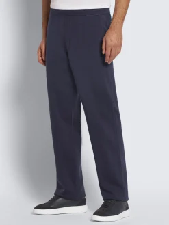 Hot Brioni cotton, cashmere and silk knit trousers Navy blue