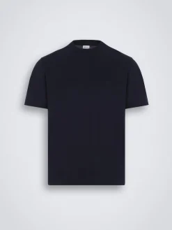 Clearance Brioni cotton logo T-shirt Navy blue