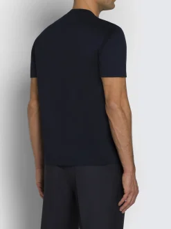 Clearance Brioni cotton logo T-shirt Navy blue