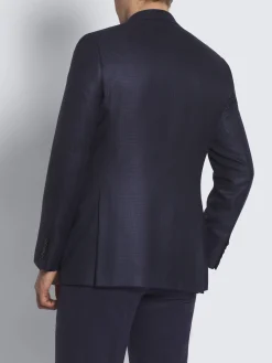 Clearance Brioni glen plaid wool and silk Ravello jacket Navy blue