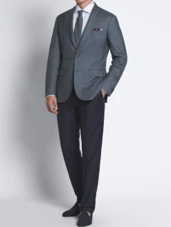 Online Brioni Navy blue linen, wool and silk Jardigan
