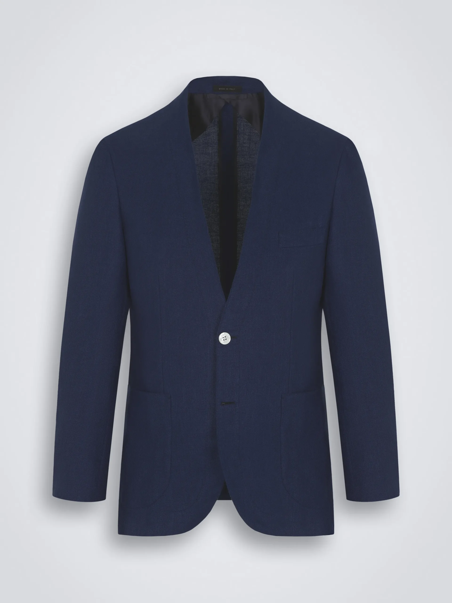 Sale Brioni Navy blue linen, wool and silk Jardigan