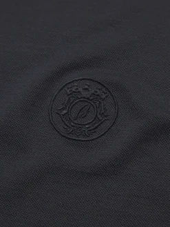 New Brioni technical wool long-sleeved polo Navy blue