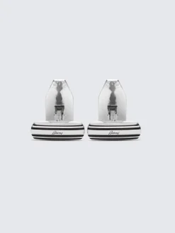 Discount Brioni Octagon folded cufflinks in hammered Silver