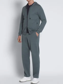 Online Brioni Petroleum blue cashmere, silk and cotton reversible hoodie