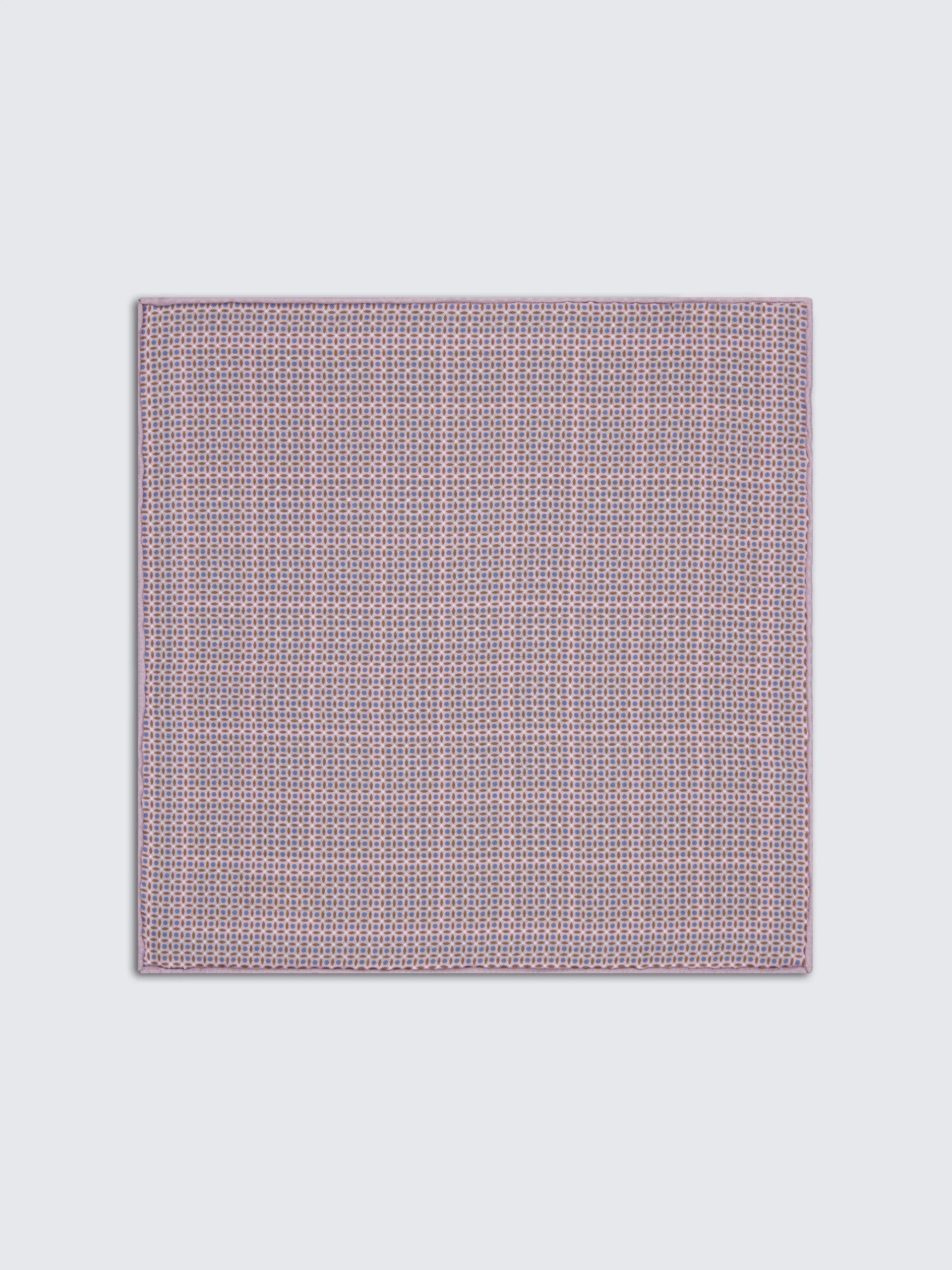 Discount Brioni and sky blue motif silk pocket square Pink