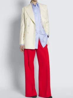 Clearance Brioni Red wool and silk Camilla trousers