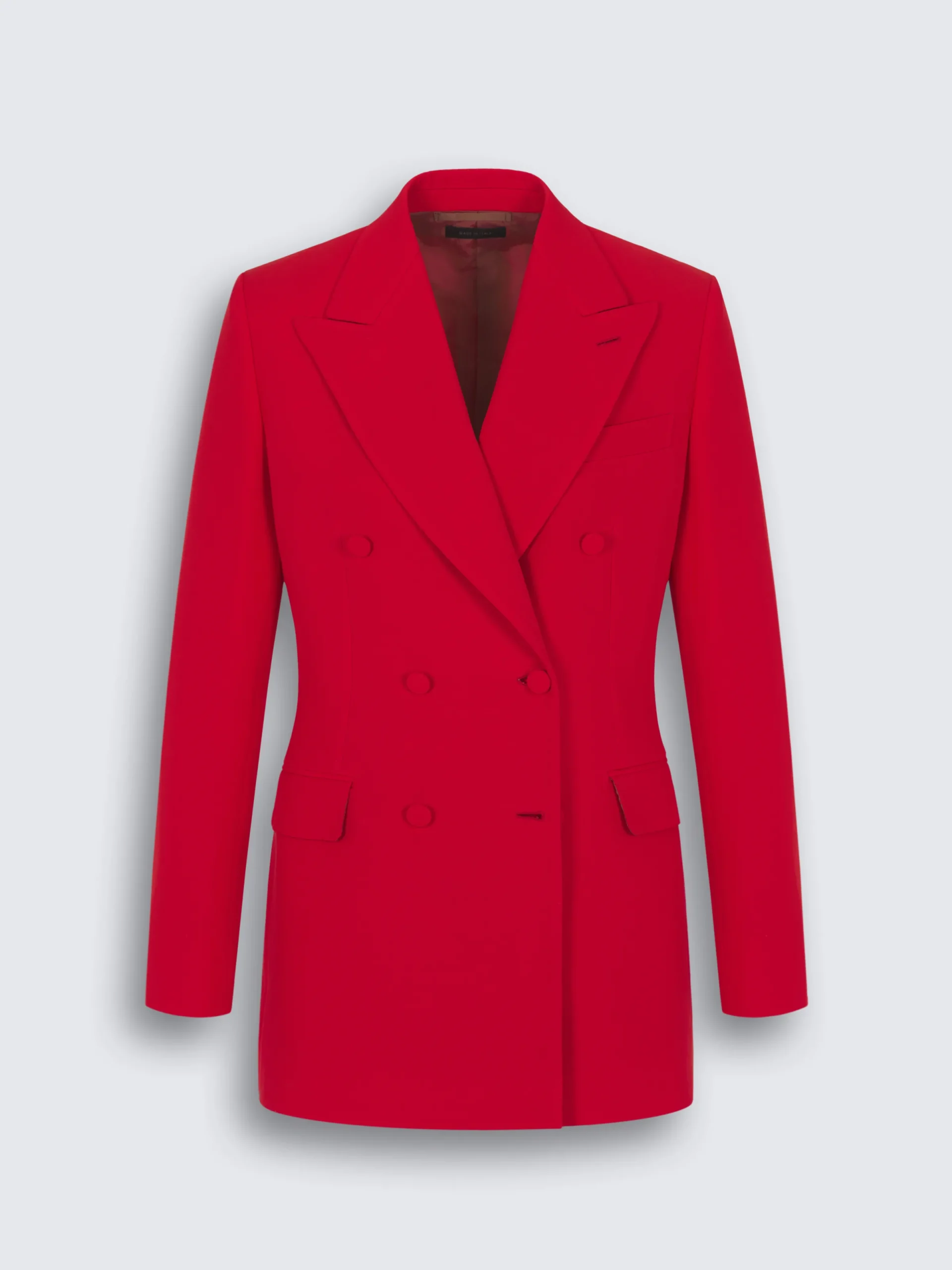 Outlet Brioni Red wool and silk double-breasted Flavia jacket