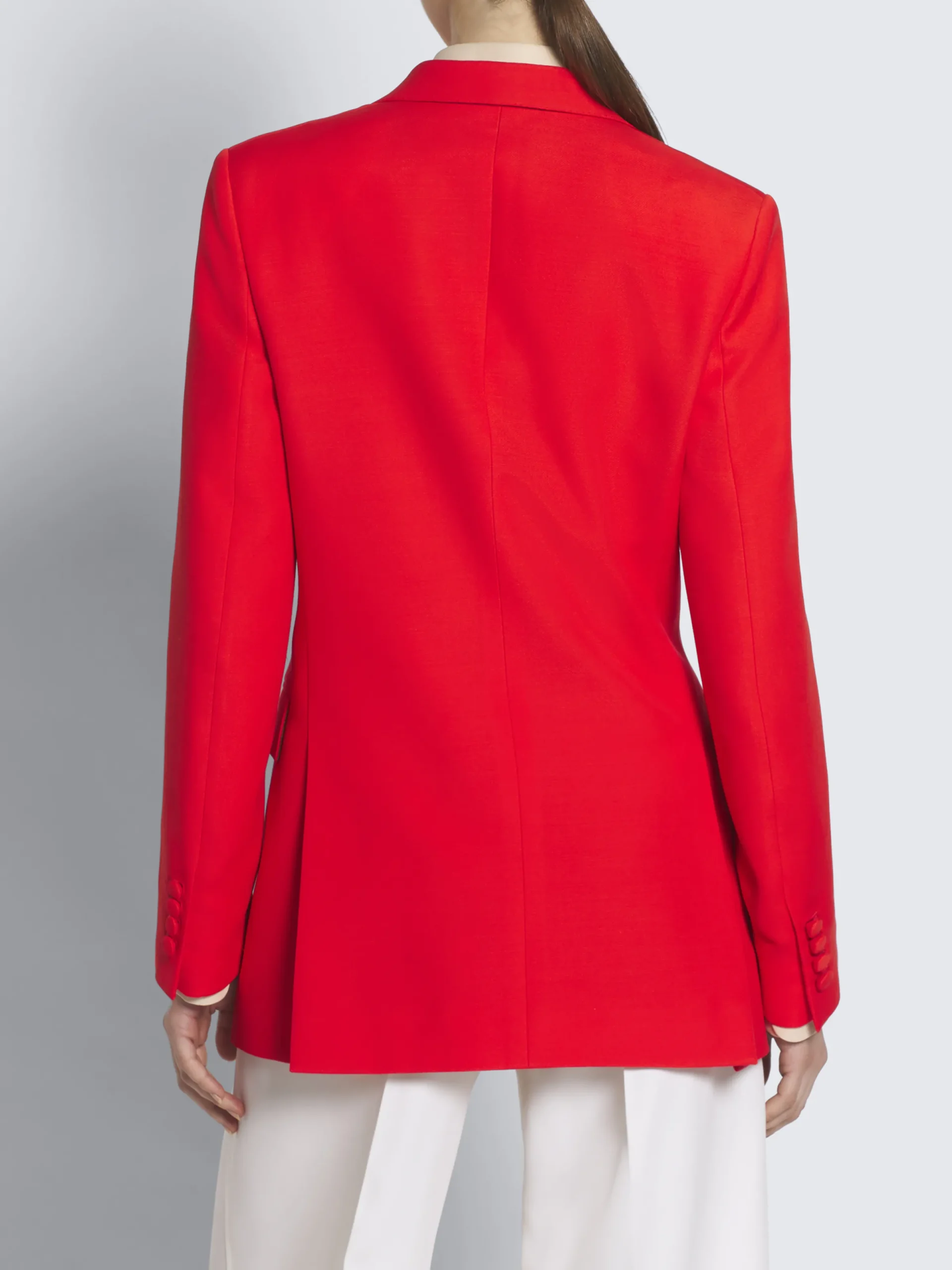 Outlet Brioni Red wool and silk double-breasted Flavia jacket