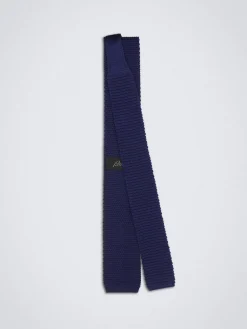 Clearance Brioni knitted cashmere and silk tie Royal blue