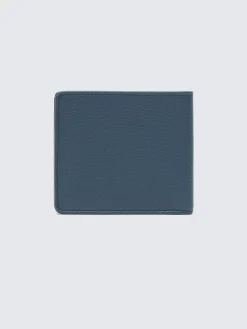 Outlet Brioni grained leather wallet Sapphire blue