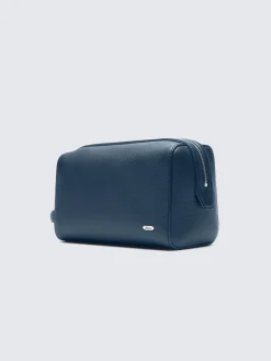 Sale Brioni grained leather beauty case Sapphire blue