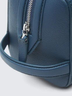 Sale Brioni grained leather beauty case Sapphire blue
