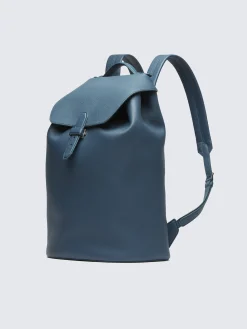 Discount Brioni grained leather backpack Sapphire blue