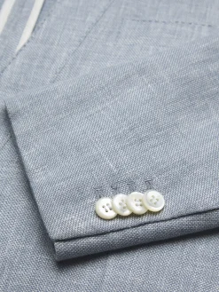 Fashion Brioni Sky blue linen, wool and silk Jardigan