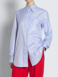 Discount Brioni Sky blue Sea Island cotton twill shirt