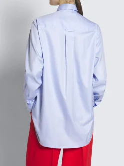 Discount Brioni Sky blue Sea Island cotton twill shirt