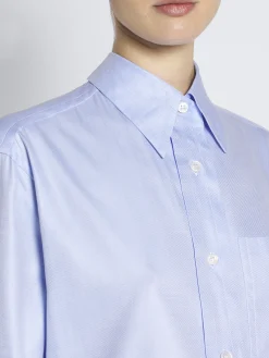 Discount Brioni Sky blue Sea Island cotton twill shirt