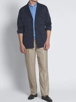 Outlet Brioni Sky blue Sea Island cotton piqué polo