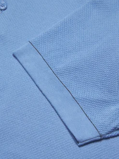 Outlet Brioni Sky blue Sea Island cotton piqué polo