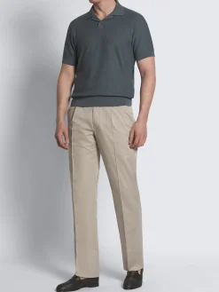 Discount Brioni jacquard Sea Island cotton polo Steel blue