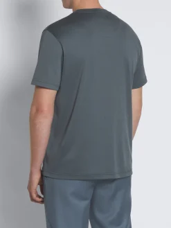 Discount Brioni Sea Island cotton T-shirt Steel blue