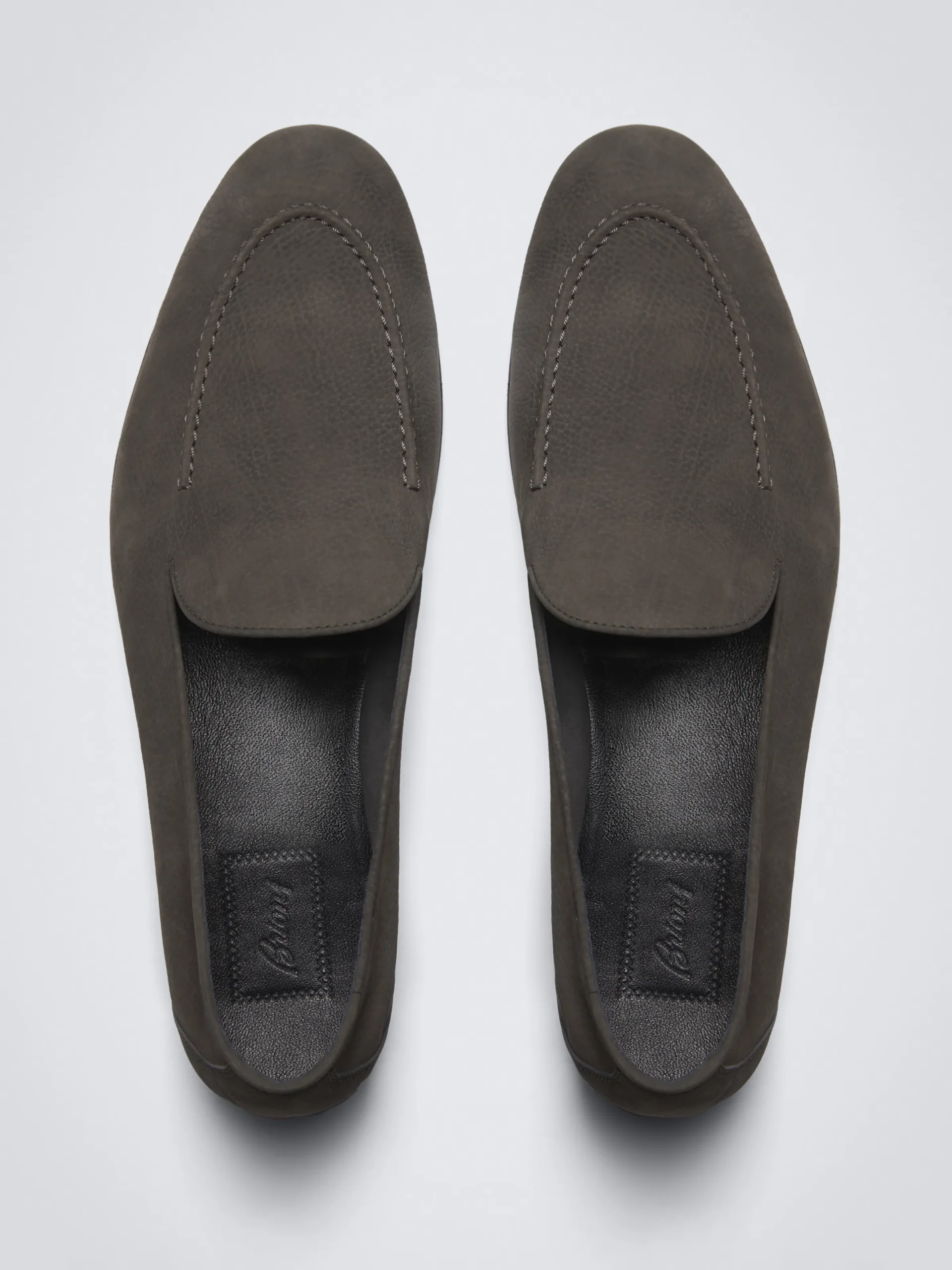 Discount Brioni nubuck Appia loafer Taupe