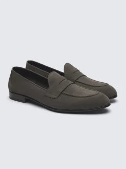 Online Brioni nubuck Appia penny loafers Taupe