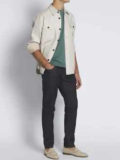 Discount Brioni gassed organic cotton T-shirt Teal green