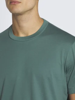 Discount Brioni gassed organic cotton T-shirt Teal green