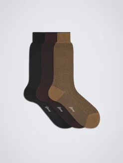 Best Brioni Three pair socks set Multicolour
