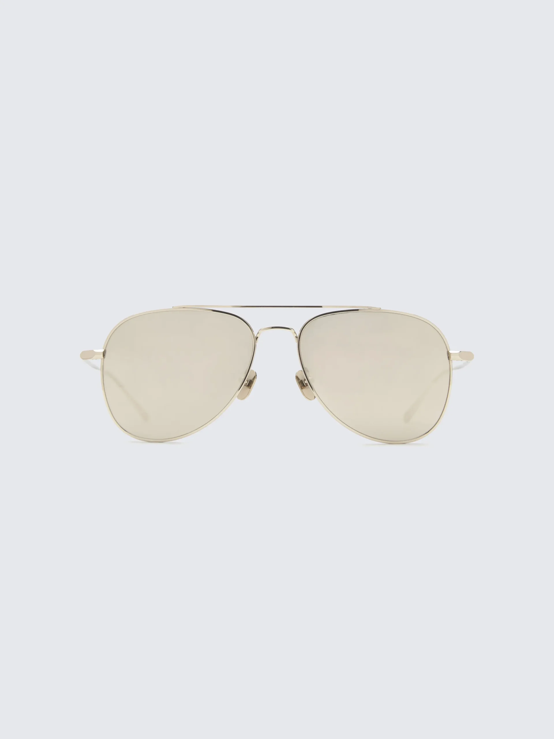 Outlet Brioni Titanium and grey pilot shape sunglasses Gold
