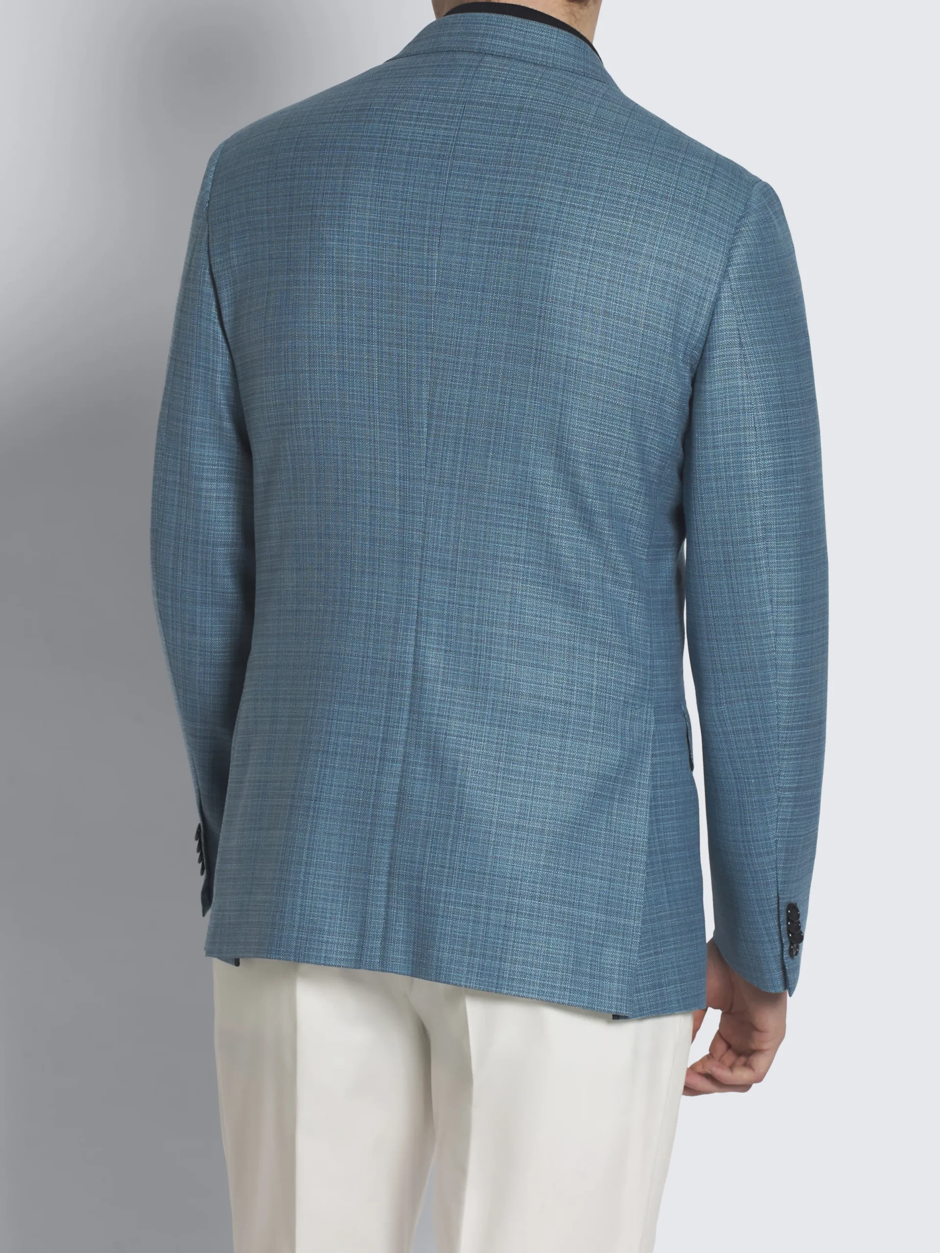 Sale Brioni Turquoise checked wool Plume jacket Turquoise blue
