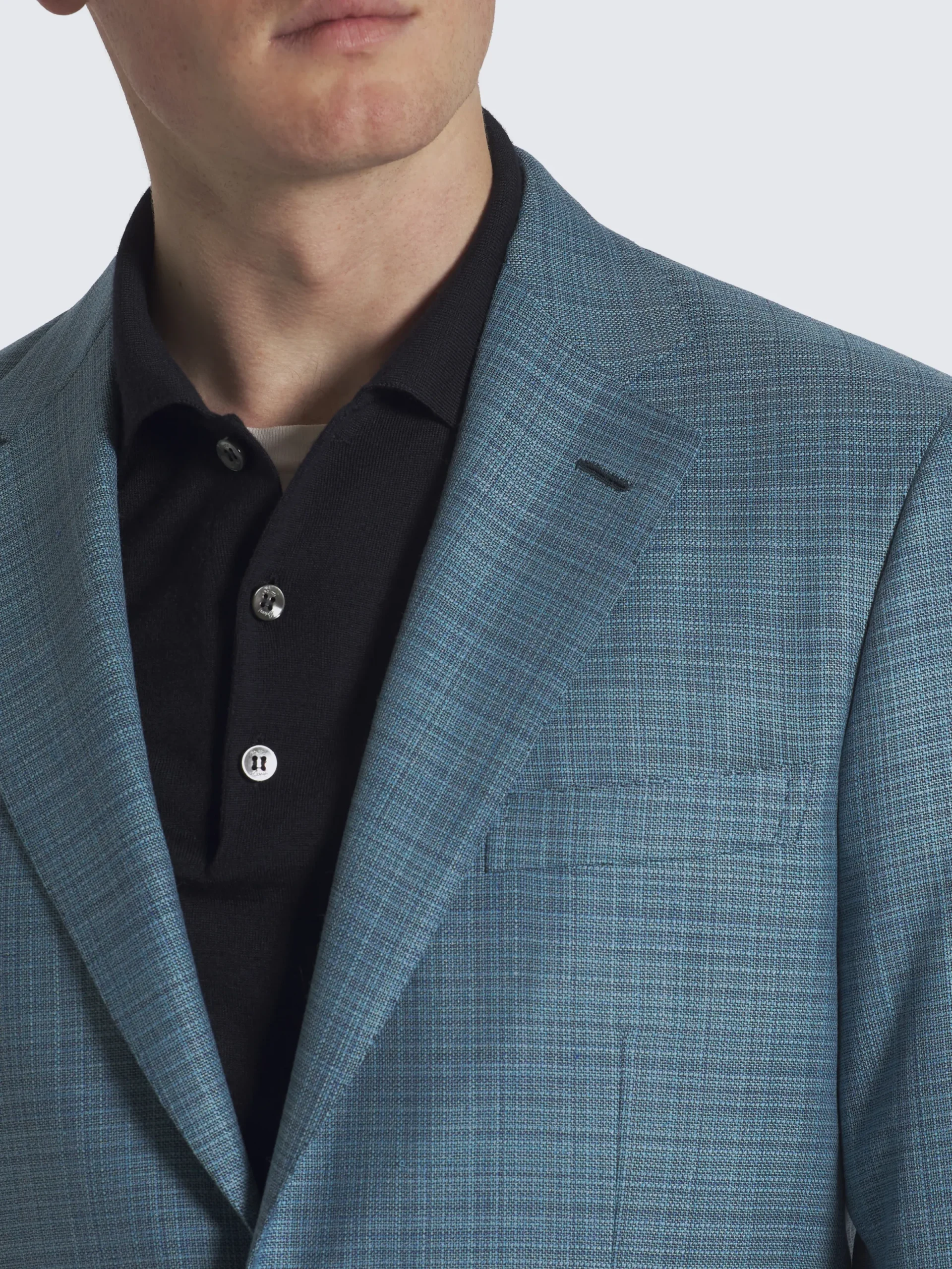 Sale Brioni Turquoise checked wool Plume jacket Turquoise blue