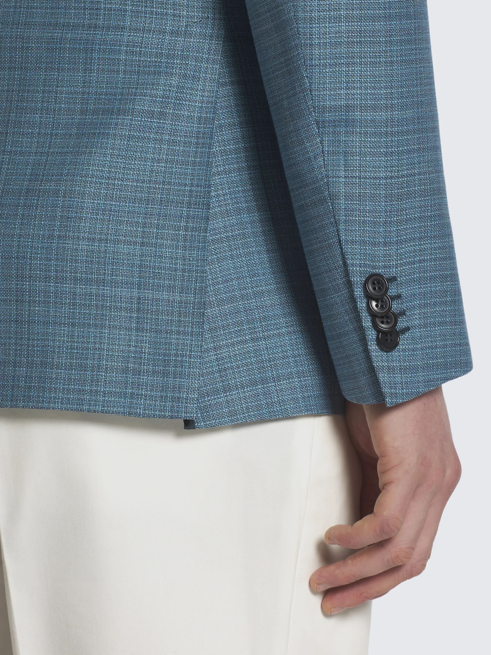 Sale Brioni Turquoise checked wool Plume jacket Turquoise blue