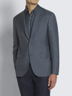 Sale Brioni White and light blue striped organic cotton formal shirt