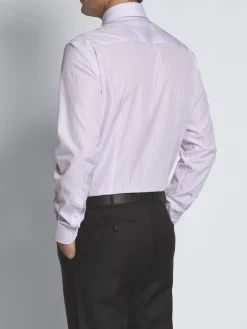 Discount Brioni and lilac cotton formal shirt White
