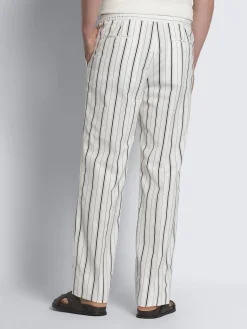 Fashion Brioni White, grey and black striped cotton Asolo trousers